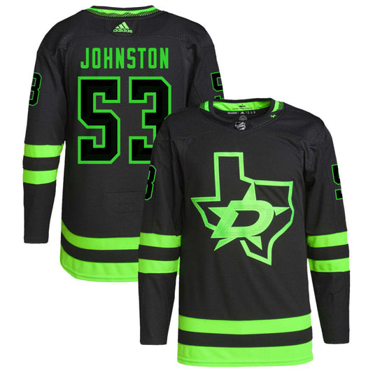 Wyatt Johnston Dallas Stars adidas Alternate Primegreen Authentic Pro Jersey - Black