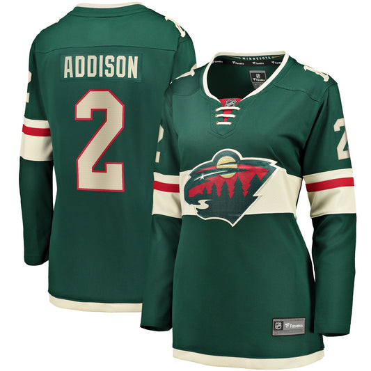 Calen Addison Minnesota Wild Fanatics Branded Women's Home Breakaway Player Jersey - Green