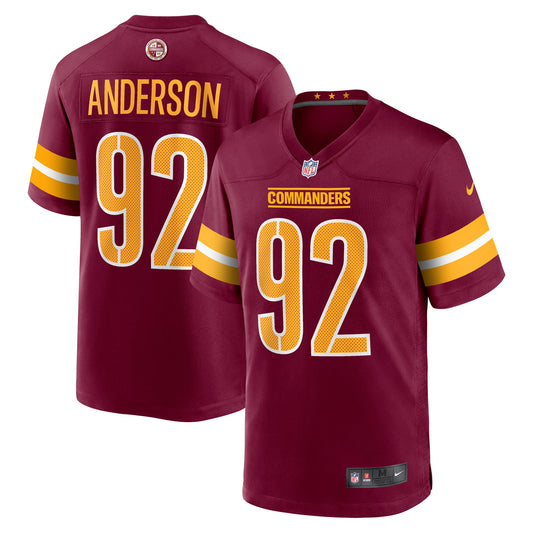 Abdullah Anderson Washington Commanders Nike Game Player Jersey - Burgundy