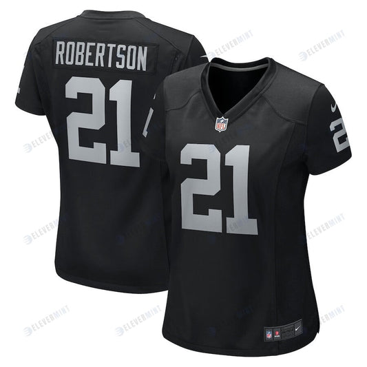 Amik Robertson 21 Las Vegas Raiders Women Team Game Jersey - Black