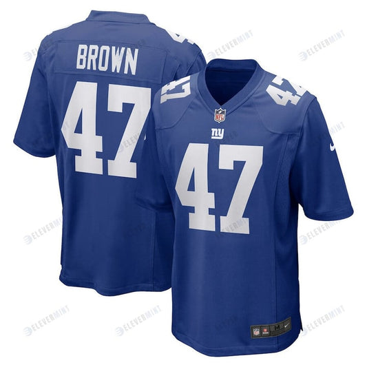 Cam Brown 47 New York Giants Game Jersey - Royal