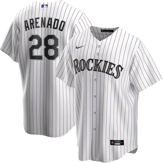 Youth Colorado Rockies Nolan Arenado Replica Home Jersey - White