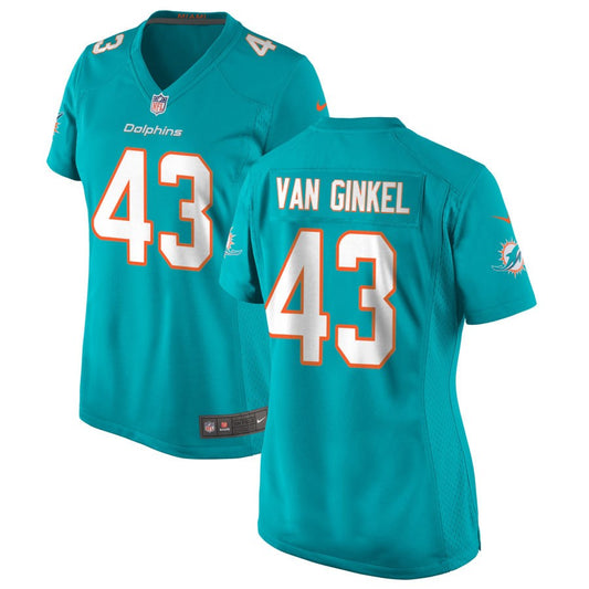 Andrew Van Ginkel Miami Dolphins Nike Women's Game Jersey - Aqua