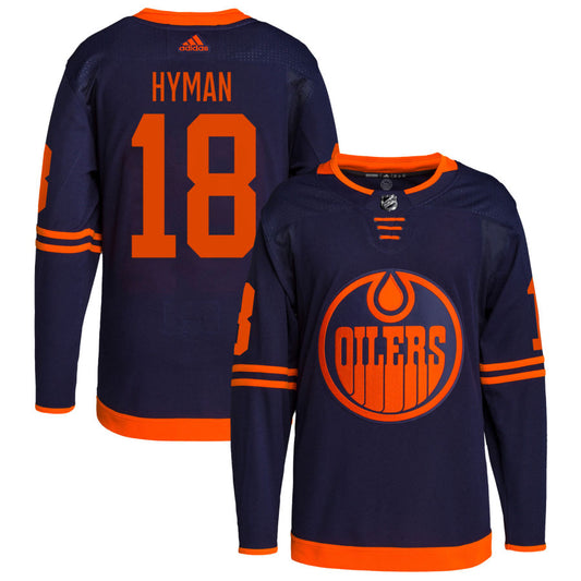 Zach Hyman Edmonton Oilers adidas Alternate Primegreen Authentic Pro Jersey - Navy