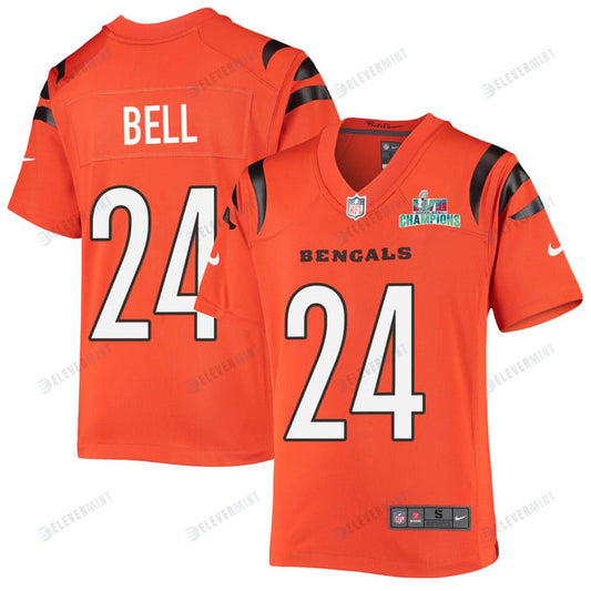 Vonn Bell 24 Cincinnati Bengals Super Bowl LVII Champions Youth Alternate Game Jersey - Orange