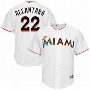 Youth Miami Marlins Sandy Alcantara Cool Base Replica Jersey White