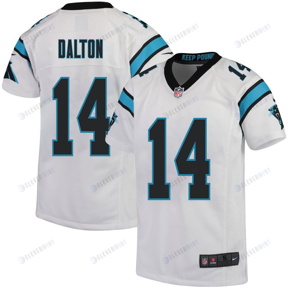 Andy Dalton 14 Carolina Panthers Youth Game Jersey - White