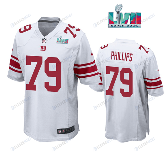 Tyre Phillips 79 New York Giants Super Bowl LVII Super Bowl LVII White Men Game Jersey