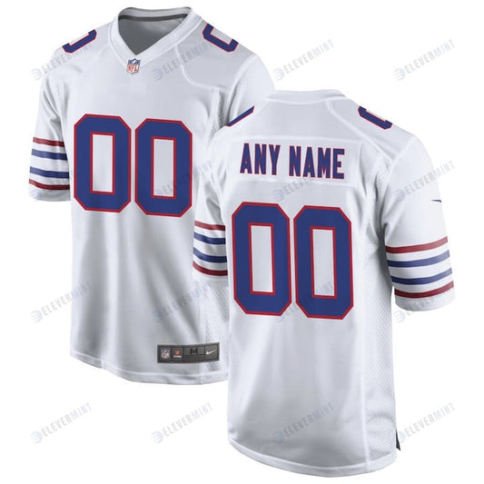 Buffalo Bills 00 Alternate Custom Game Jersey - White