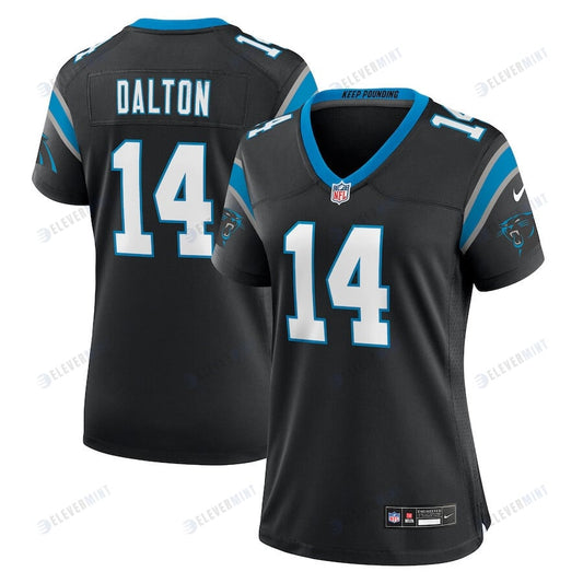 Andy Dalton 14 Carolina Panthers Women's Team Game Jersey - Black