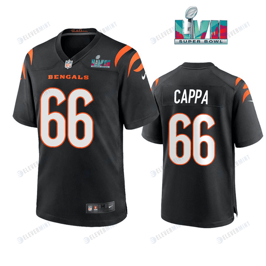 Alex Cappa 66 Cincinnati Bengals Super Bowl LVII Men Game Jersey- Black