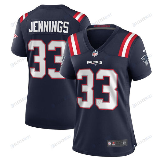 Anfernee Jennings 33 New England Patriots Women Team Game Jersey - Navy